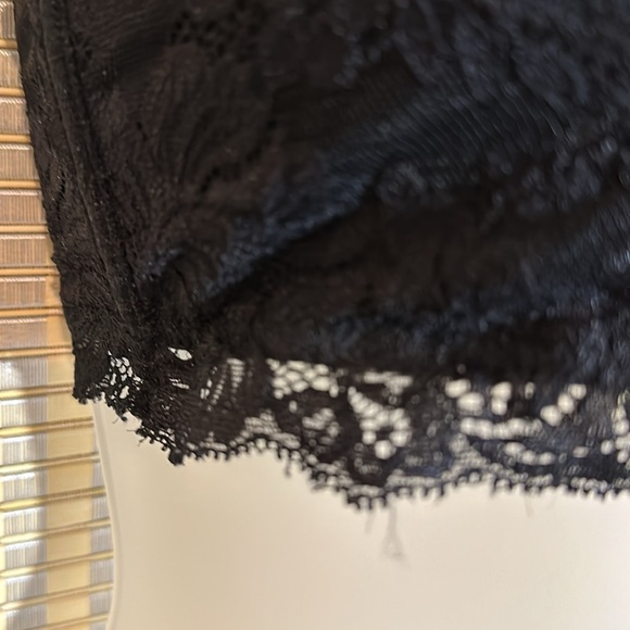 Lulus Black Lace Bandeau Bra Top Lined Medium - Picture 7 of 16